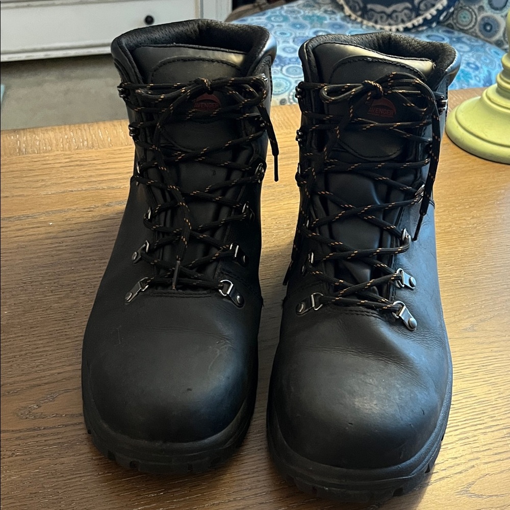 Avenger A7224 Black Men's Lace-Up Work Boots‎ Size 15